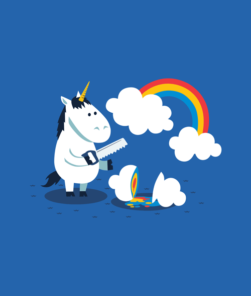 Unicorn Funny T Shirt Rainbow