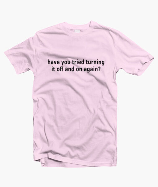 White IT Solution T Shirt pink
