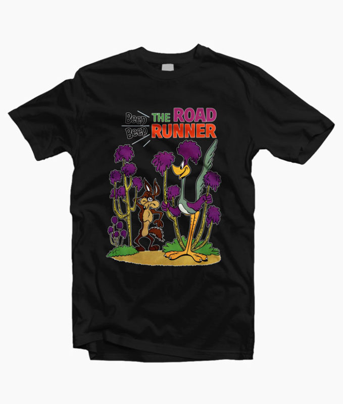 Looney Tunes Road Runner Beep Beep T Shirt black