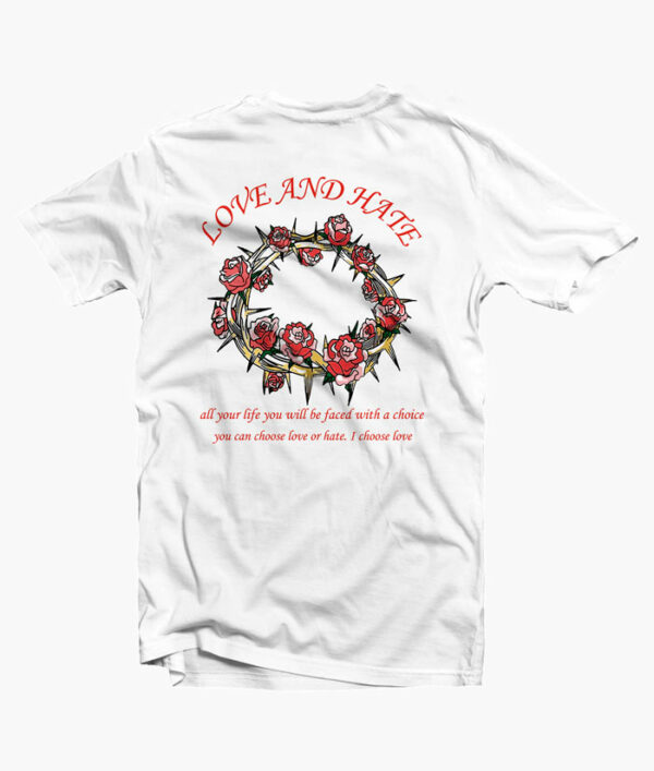 Love Hate Rose Flower T Shirt