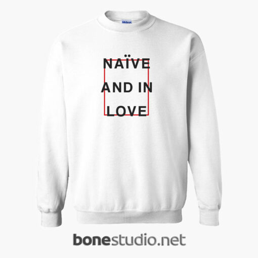 Naive And In Love T Shirt white