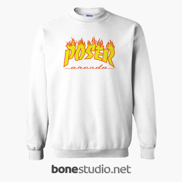 POSER Orenda Flame Sweatshirt white