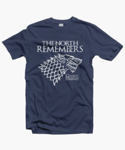 The North Remember Game Of Thrones T Shirt navy blue