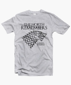 The North Remember Game Of Thrones T Shirt sport grey