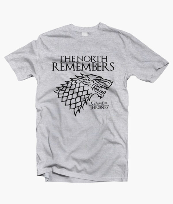 The North Remember Game Of Thrones T Shirt sport grey