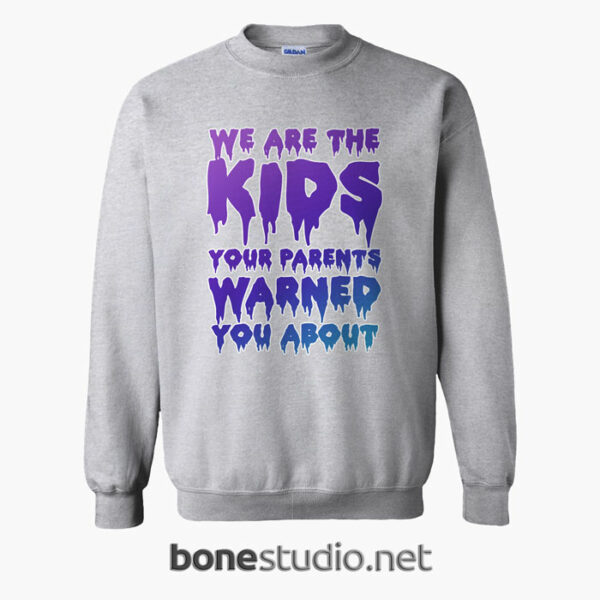 We Are The Kids Your Parents Warned You About Sweatshirt sport grey