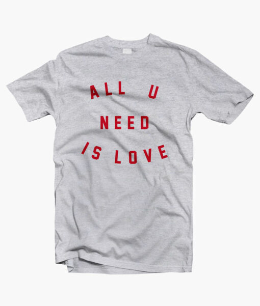 All You Need Is Love T Shirt sport grey