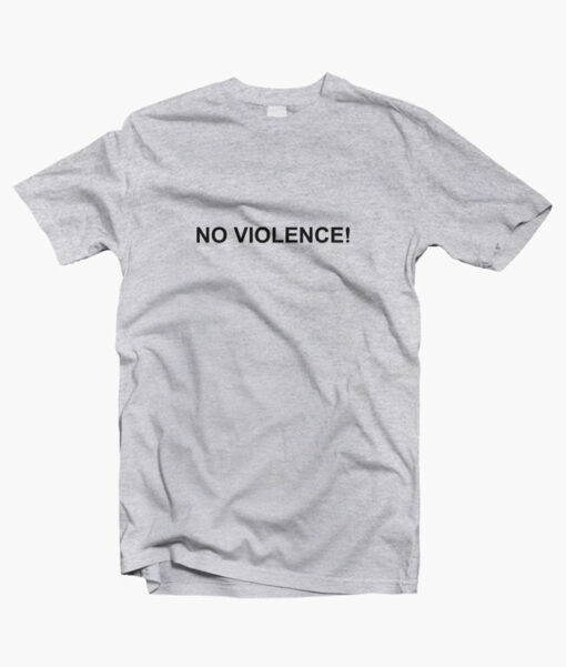 No Violence T Shirt sport grey