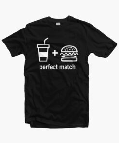 Perfect Match Drink Burger T Shirt black