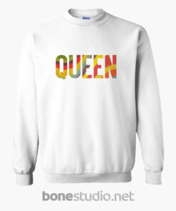 Queen Sweatshirt Retro white