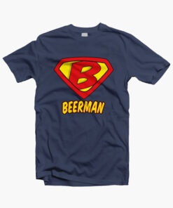 Beerman Beer T Shirt navy blue