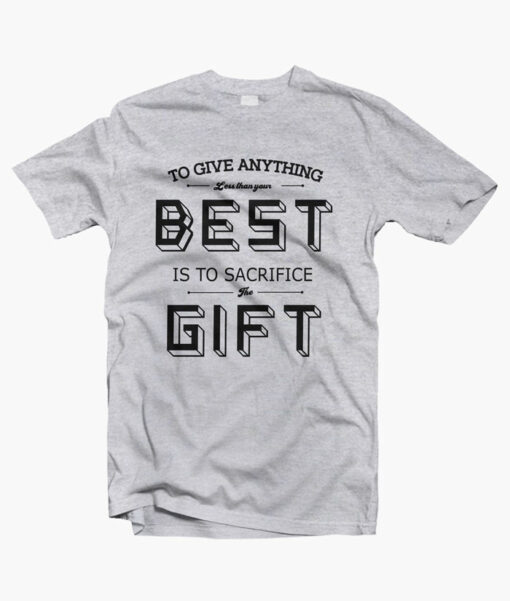 Like the Wind Running Inspiration T Shirt Steve Prefontaine Quote Sacrifice the Gift sport grey