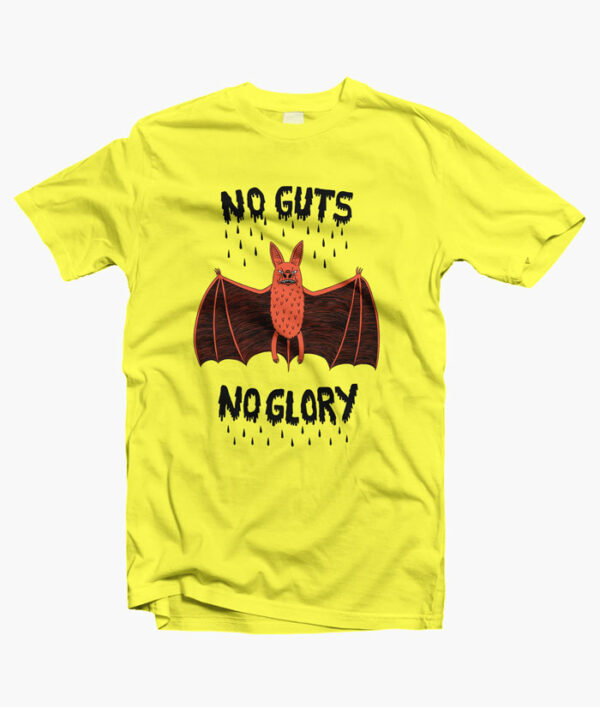 No Guts No Glory Bat T Shirt yellow