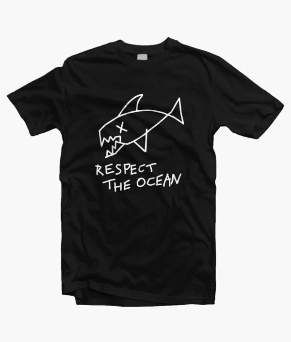 Respect The Ocean T Shirt black