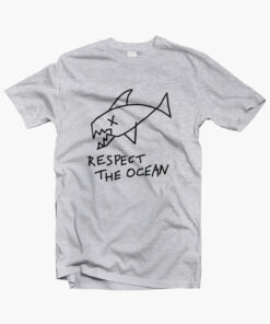 Respect The Ocean T Shirt sport grey