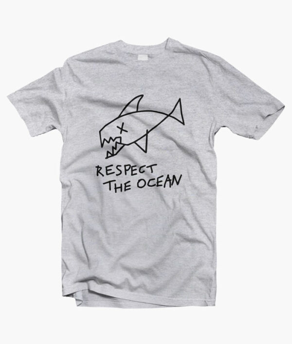 Respect The Ocean T Shirt sport grey
