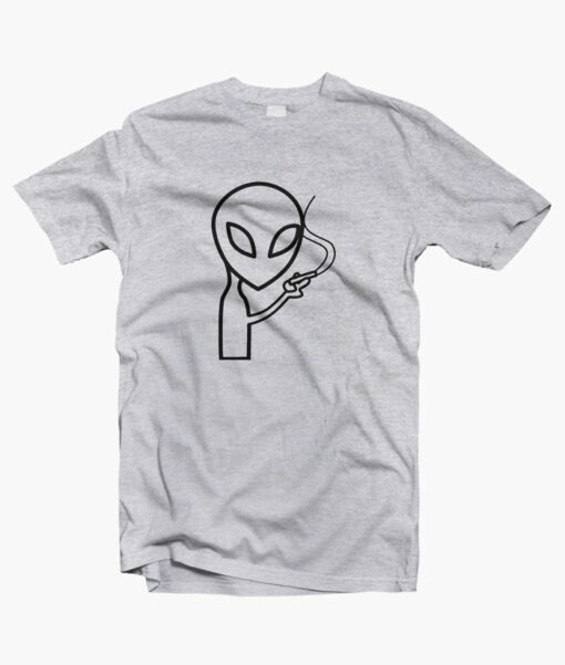 Smoking Alien T Shirt sport grey