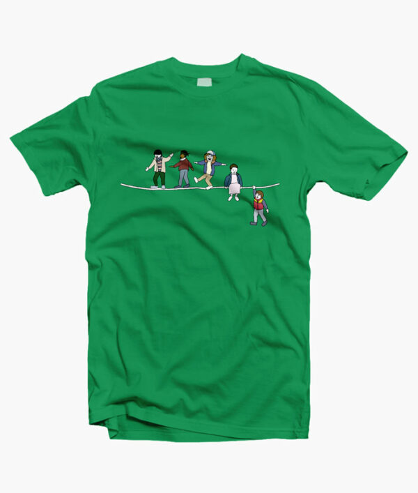 Stranger Things T Shirt The Acrobats and the Fleas irish green
