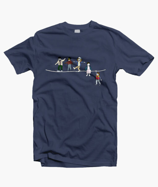 Stranger Things T Shirt The Acrobats and the Fleas navy blue