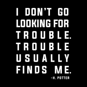 WB Harry Potter Trouble Quote T Shirt