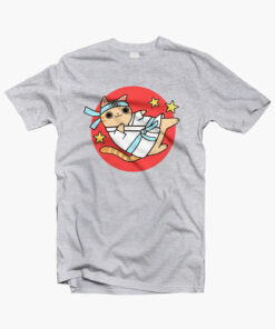 Karate Cat Funny T Shirt sport grey