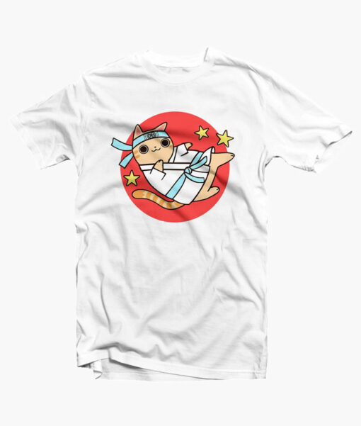 Karate Cat Funny T Shirt