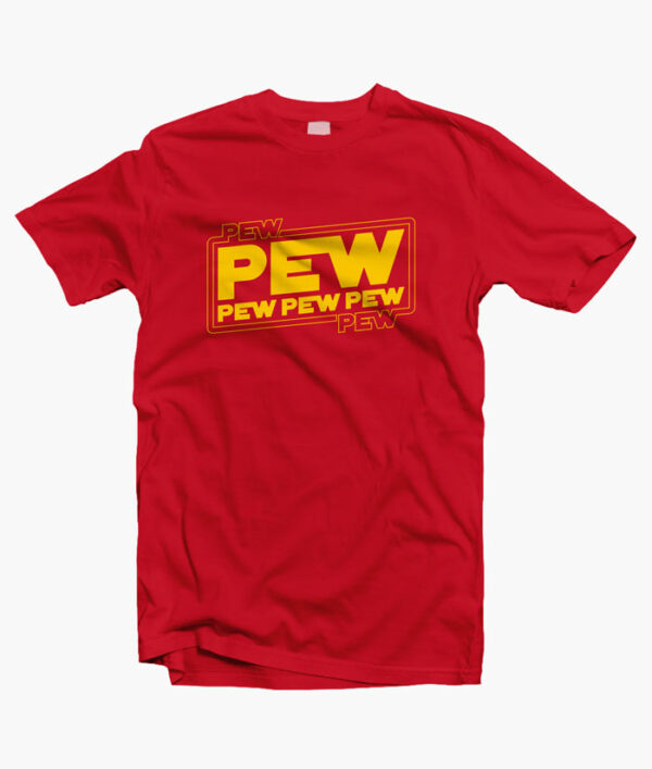 Star Wars T Shirt PEW PEW PNG red