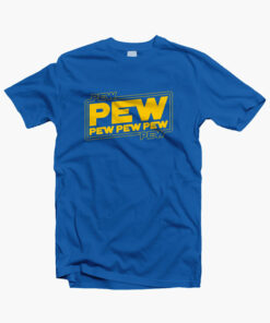 Star Wars T Shirt PEW PEW PNG royal blue