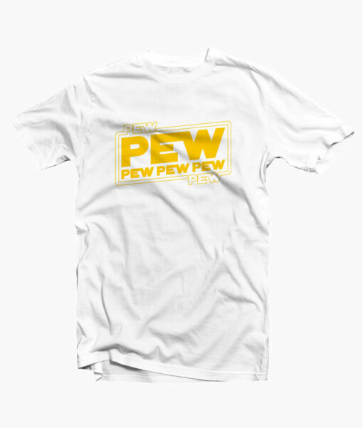 Star Wars T Shirt PEW PEW PNG white