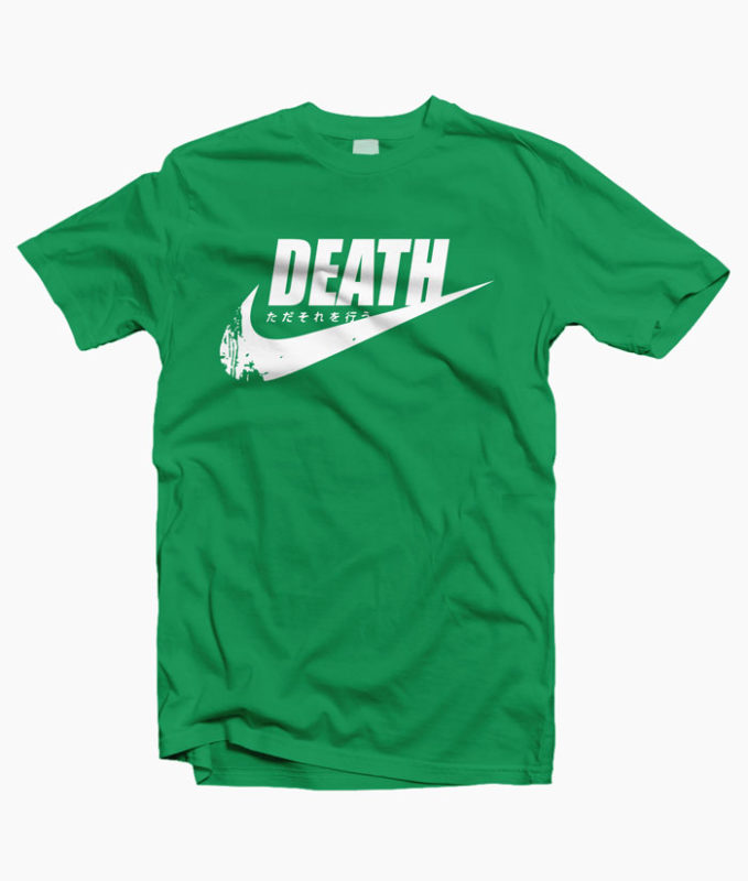 Death Girl Just Do It Japanese T Shirt irish green