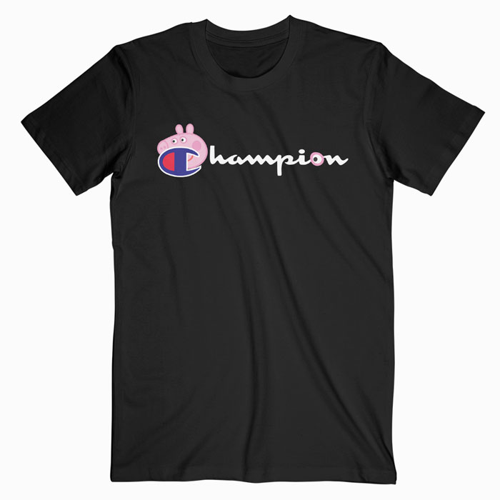 Peppa Pig X Champion Parody T Shirt 