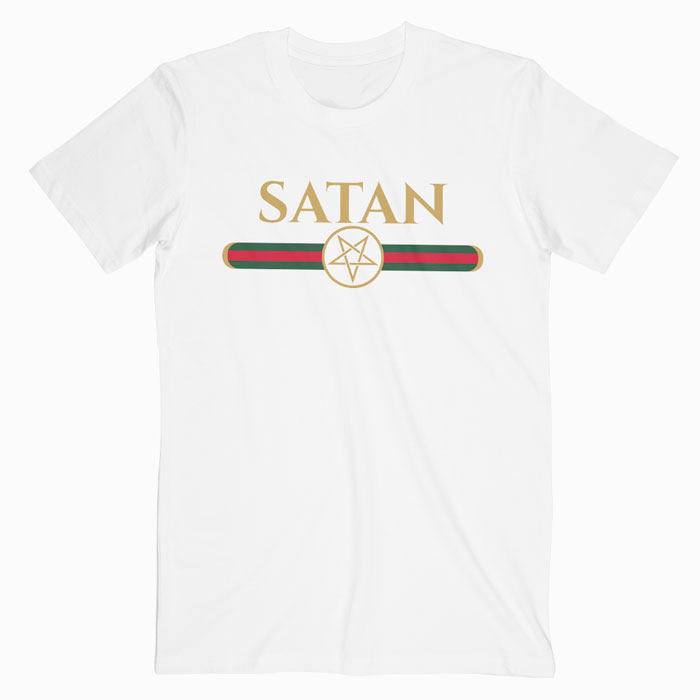 Satan Gucci  Parody  T Shirt  For Men Women S M L XL 2XL 3XL