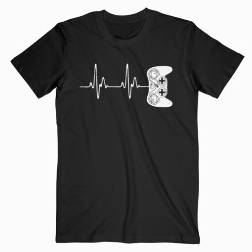 Gamer Heartbeat T-Shirt Video Game Lover Gift Shirt T-Shirt