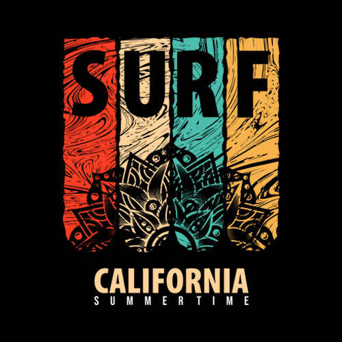 Surf California Summertime T Shirt