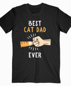 Best Cat Dad Ever Paw Fist Bump T-shirt