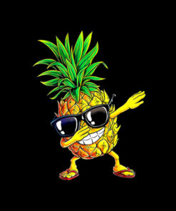 Dabbing Pineapple Sunglasses Aloha Beaches Hawaii T-Shirt