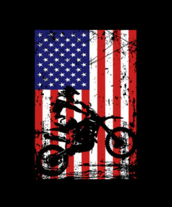 Dirt Bike American Flag Shirt 4th of july t shirt