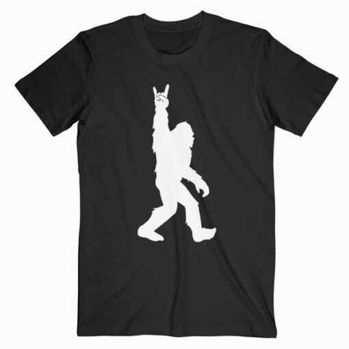 Funny Bigfoot Rock and Roll Tshirt for Sasquatch Believers T-Shirt