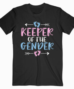 Keeper of the Gender Cute Gender Reveal Baby Shower Design T-Shirt
