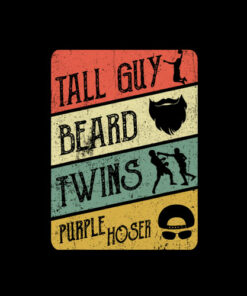 Kids Dude Tall Guy Beard Twins Purple Hoser T-Shirt