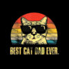 Mens Best Cat Dad Ever T-Shirt Funny Cat Dad Father Vintage Gift T-Shirt