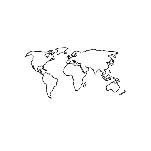 Minimalist World Map Line Art Graphic Tees