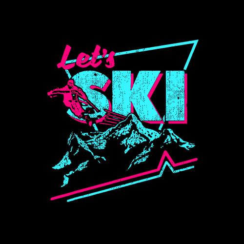 Retro Ski Vintage 80s 90s Ski Outfit Ski Clothes T-Shirt