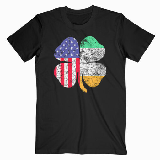 St. Patrick's Day Irish American Flag Shamrock Gift T-Shirt