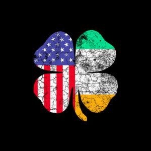 St. Patrick's Day Irish American Flag Shamrock Gift T-Shirt