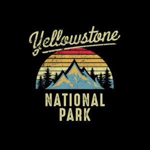 Vintage Retro Yellowstone National Park T-Shirt