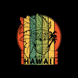 Aloha Hawaii Hawaiian Island Vintage 1980s Throwback T shirt