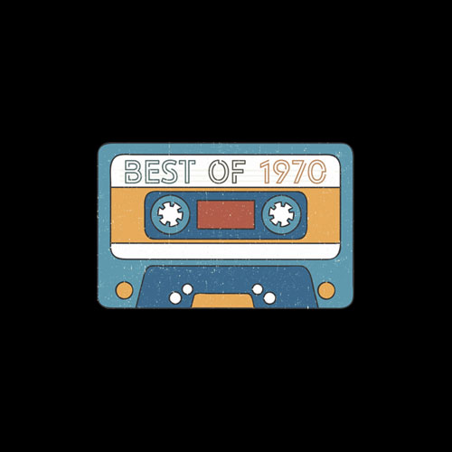 Best Of 1970 50th Birthday Gifts Cassette Tape Vintage T-Shirt