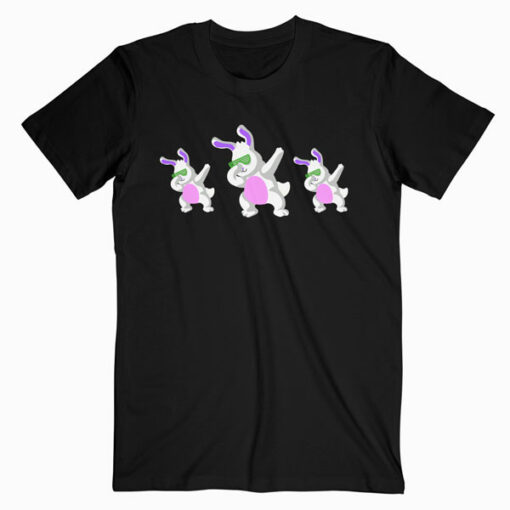 Cool Dabbing Bunny Hip Hop Easter Gifts For Boys Girls T-Shirt