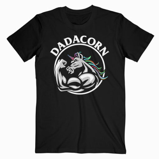 Dadacorn Unicorn Muscle Dad T Shirt